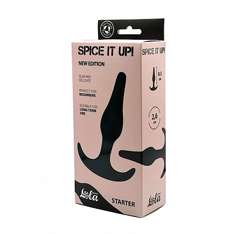 Анальная пробка Spice it up Starter Black, 10,5 см
