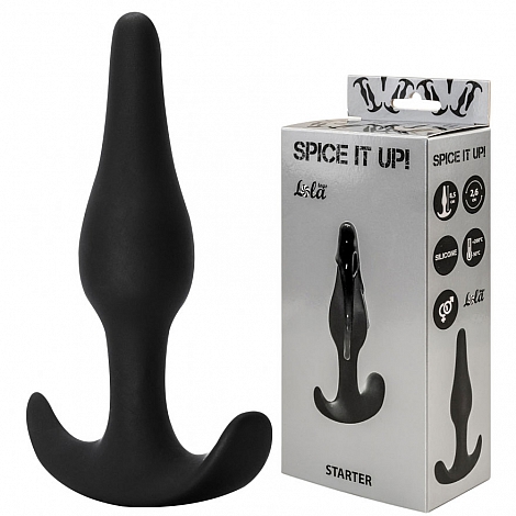 Анальная пробка Spice it up Starter Black, 10,5 см