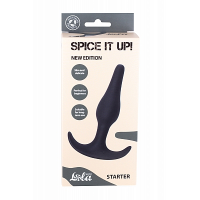 Анальная пробка Spice it up Starter Dark Grey, 10,5 см