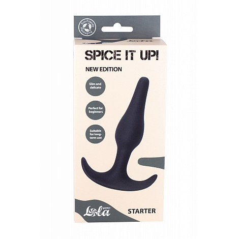 Анальная пробка Spice it up Starter Dark Grey, 10,5 см