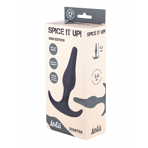 Анальная пробка Spice it up Starter Dark Grey, 10,5 см