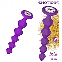 Анальная цепочка с кристаллом Emotions Buddy Purple