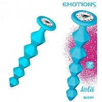 Анальная цепочка с кристаллом Emotions Buddy Turquoise