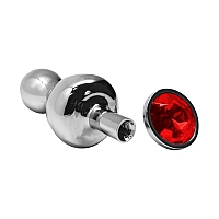 Анальная пробка Lollypop Double Ball S, красный