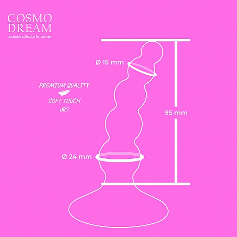 Анальный стимулятор с шариками из силикона Cosmo Dream