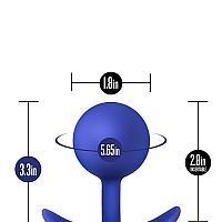 Анальная втулка со смещенным центром тяжести Performance Plug Indigo