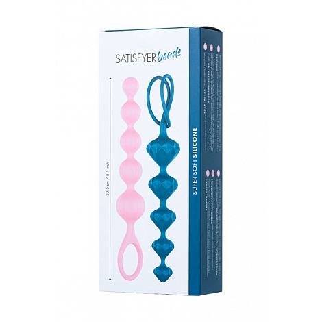 Набор из двух анальных цепочек Satisfyer Love Beads разноцветный