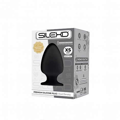 Анальная втулка черная SileXD Plug Model 1, XS