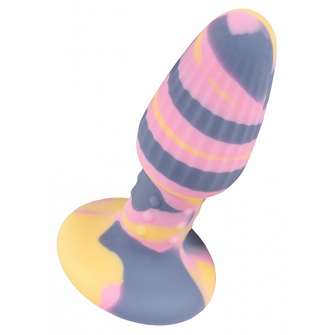 Анальная втулка трехцветная Joy Tricolour Butt Plug You2Toys
