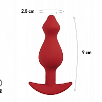 Анальная пробка Libra бордовая, 9 см