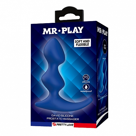 Массажер простаты ребристый Pretty Love Mr. Play, 11,8 см