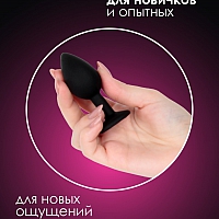 Анальная пробка с кристаллом, 7,3 см