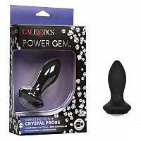 Анальная вибро-пробка Power Gem Vibrating Petite Crystal Probe, 9,5 см