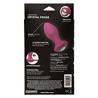 Анальная пробка с кристаллом и вибрацией Power Gem Vibrating Petite Crystal Probe Pink