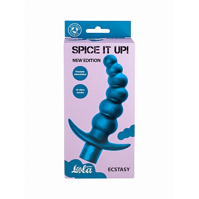 Анальная пробка с вибрацией Spice it up Ecstasy Aquamarine