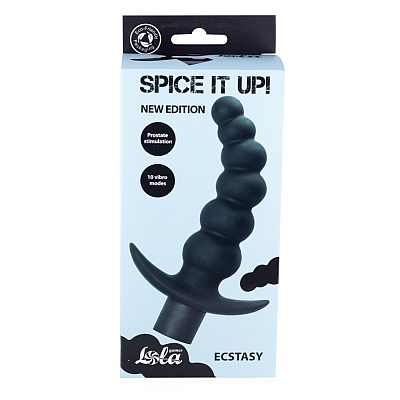 Анальная пробка с вибрацией Spice it up Ecstasy Black