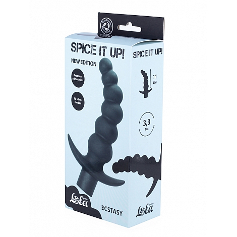 Анальная пробка с вибрацией Spice it up Ecstasy Black