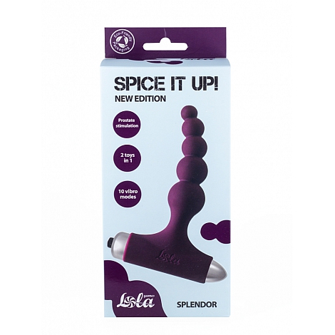 Анальная пробка с вибрацией Spice it up New Edition Splendor Wine red