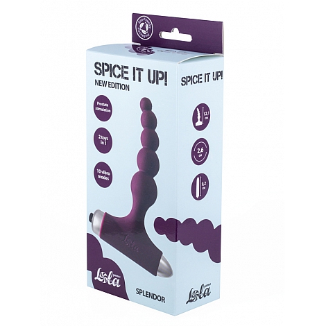 Анальная пробка с вибрацией Spice it up New Edition Splendor Wine red