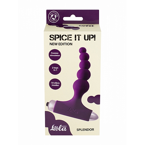 Анальная пробка с вибрацией Spice it up New Edition Splendor Ultraviolet