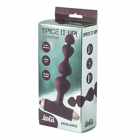 Анальная пробка с вибрацией Spice it up New Edition Excellence Wine red