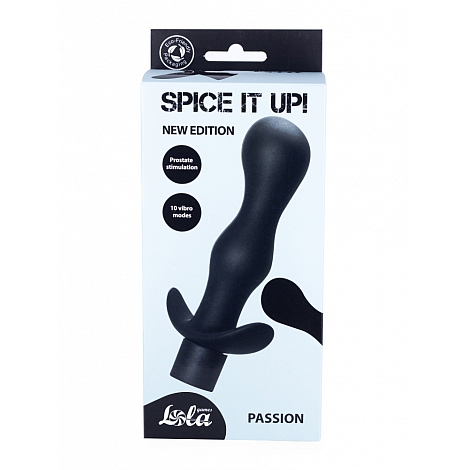 Анальная пробка с вибрацией Spice it up passion dark grey