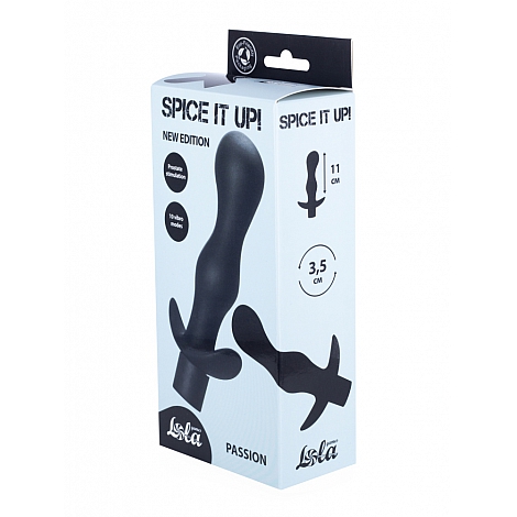 Анальная пробка с вибрацией Spice it up passion dark grey