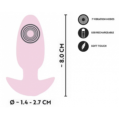 Мини анальная пробка с вибрацией Cuties