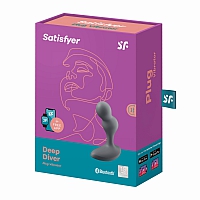 Анальный вибростимулятор черный Satisfyer Deep Driver