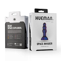 Анальная пробка-елочка c вибрацией и функцией самопенетрации Hueman Space Invader