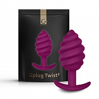 Витая анальная пробка Gvibe Gplug Twist 2 Raspberry