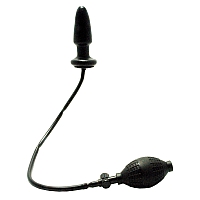 Расширяющаяся пробка с вибрацией Inflatable Buttplug Black, 12 см