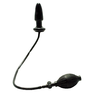 Расширяющаяся пробка с вибрацией Inflatable Buttplug Black, 12 см