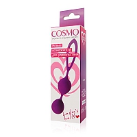 Силиконовые вагинальные шарики с петелькой Cosmo фиолетовые