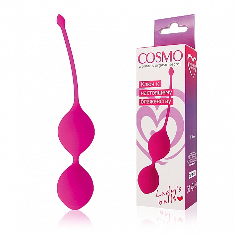 Силиконовые вагинальные шарики Cosmo розовые