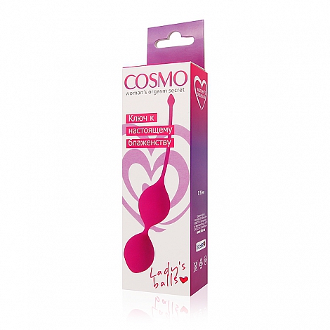 Силиконовые вагинальные шарики Cosmo розовые
