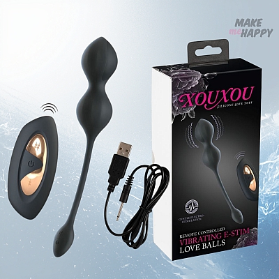 Вагинальные шарики с вибрацией с электростимуляцией XouXou E-Stim Love Balls