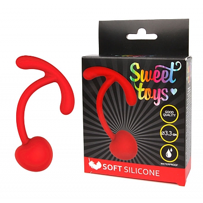 Силиконовый вагинальный шарик Sweet Toys красный