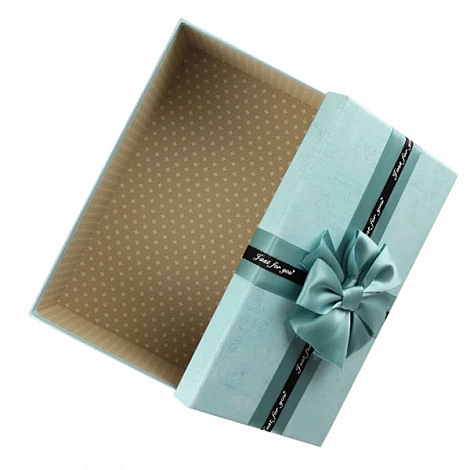 Подарочная коробка голубая Just for you малая, 15*26*9,5 см