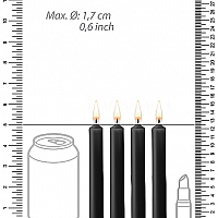 Набор восковых BDSM-свечей Teasing Wax Candles черный, 4 шт