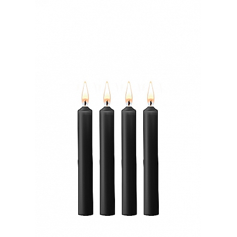 Набор восковых BDSM-свечей Teasing Wax Candles черный, 4 шт