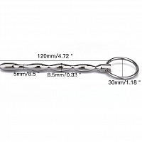 Стимулятор уретральный с кольцом, 11,5 см