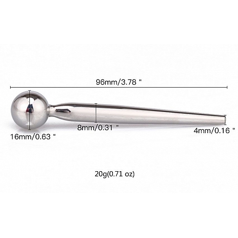 Стимулятор уретральный гладкий, 9,6 см