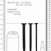 Набор из трех стимуляторов уретры Silicone Screw Plug Set