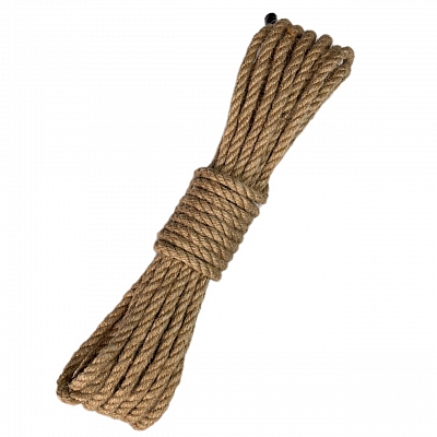 Бондажная веревка для шибари техник и связывания, 10 метров, джут