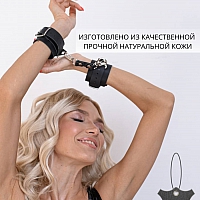 БДСМ-набор: наручники, оковы и 3 соединительных ремешка