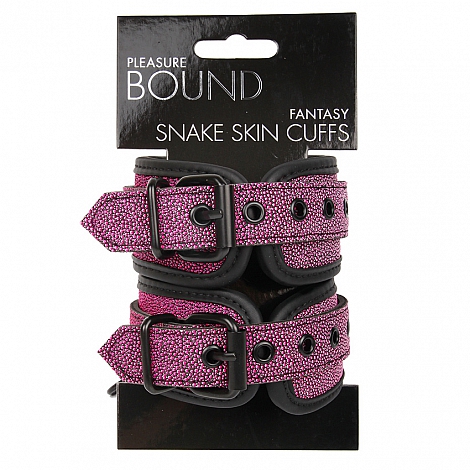 Наручники розовые Fantasy Snake Skin Cuffs