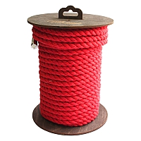 Веревка хлопковая красная Crazy Handmade, 20 м