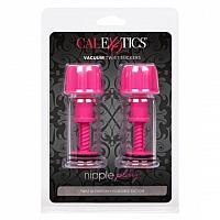 Помпы для сосков розовые Nipple Play Vacuum Twist Suckers
