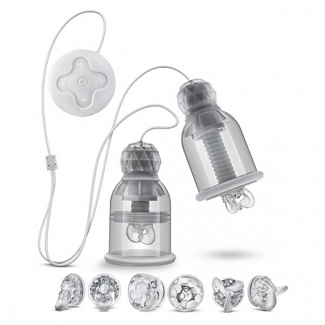 Вибро-помпочки на соски с USB-зарядкой Temptasia Titillator